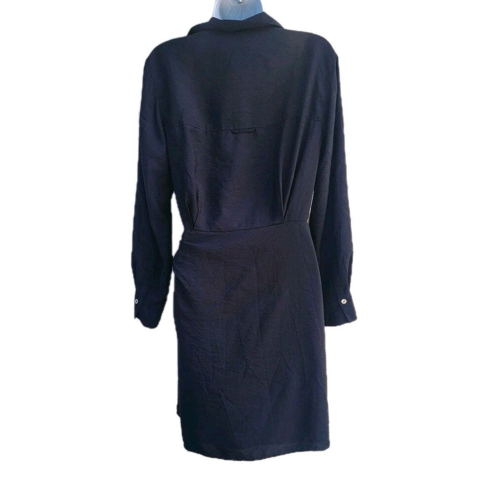 Vince Long Sleeve Wrap Shirt Dress Size Small Preppy Academia Classic - Picture 2 of 5